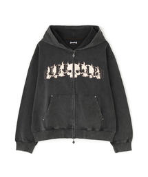 SUPPLIER(�T�v���C���[)��SUPPLIER/�T�v���C���[/Skull Leather Patch Zip Hoodie(�p�[�J�[)