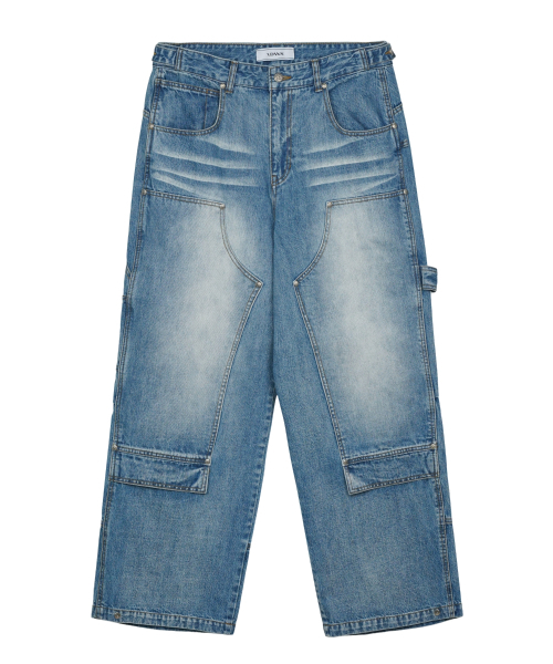 IDWS(アイドンワナセル)の「Overlap Carpenter Denim Pants Indigo(デニムパンツ・レディース・その他・0/1/2)」の2枚目の写真