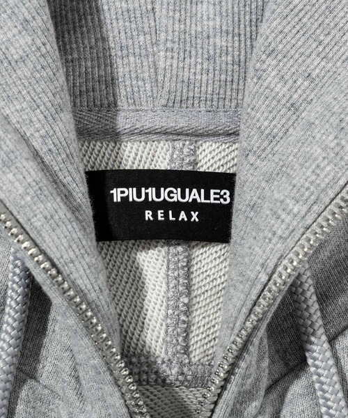 1PIU1UGUALE3 RELAX (ウノピゥウノウグァーレトレ リラックス)の「1PIU1UGUALE3 RELAX(ウノピゥウノウグァーレトレ リラックス)メタルジップスウェットパーカー(パーカー・メンズ・ブラック/グレー・S/M/L/XL/XXL)」の20枚目の写真
