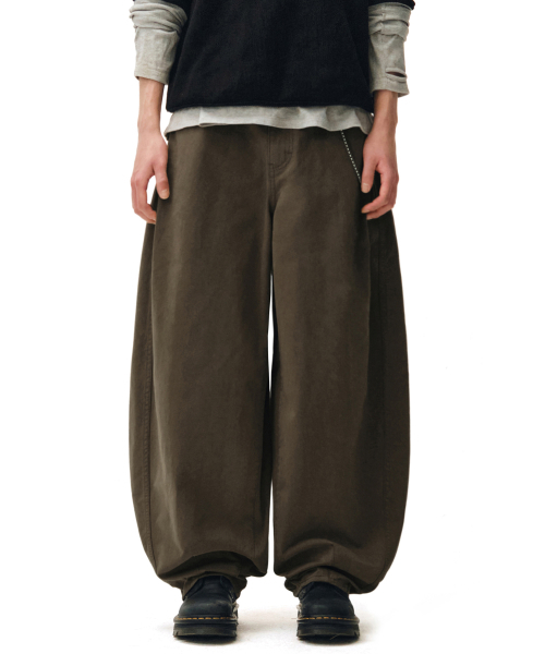 DECET(デケト)の「Barrel Wide Leg Pants DCPT071Brown(その他パンツ・メンズ・その他・26/28/30/32/34)」の1枚目の写真