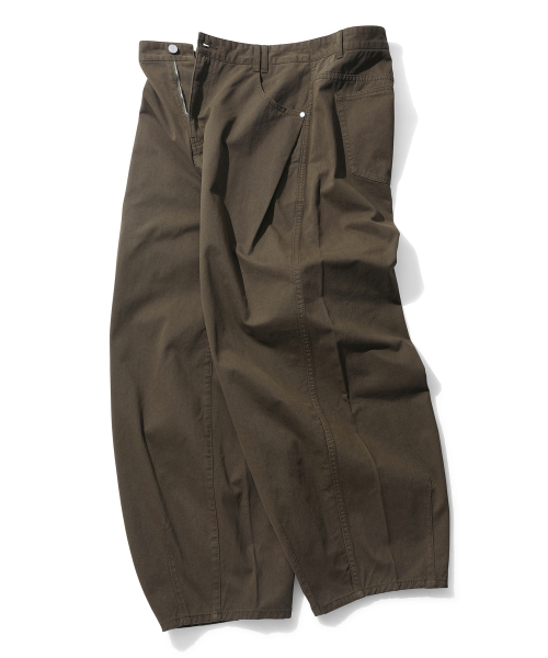 DECET(デケト)の「Barrel Wide Leg Pants DCPT071Brown(その他パンツ・メンズ・その他・26/28/30/32/34)」の2枚目の写真
