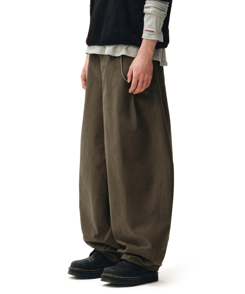 DECET(デケト)の「Barrel Wide Leg Pants DCPT071Brown(その他パンツ・メンズ・その他・26/28/30/32/34)」の5枚目の写真