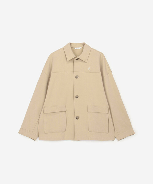 GYMPHLEX（ジムフレックス）の「Gymphlex | ツイルジャージー オーバージャケット MEN（その他アウター・メンズ・ベージュ/ブラック・M/L）」の3枚目の写真