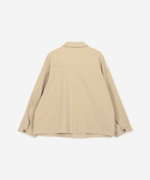 GYMPHLEX（ジムフレックス）の「Gymphlex | ツイルジャージー オーバージャケット MEN（その他アウター・メンズ・ベージュ/ブラック・M/L）」の4枚目の写真