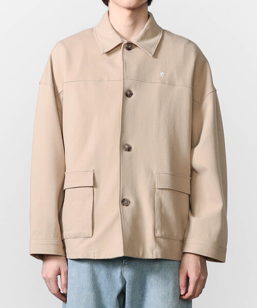 GYMPHLEX（ジムフレックス）の「Gymphlex | ツイルジャージー オーバージャケット MEN（その他アウター・メンズ・ベージュ/ブラック・M/L）」の11枚目の写真