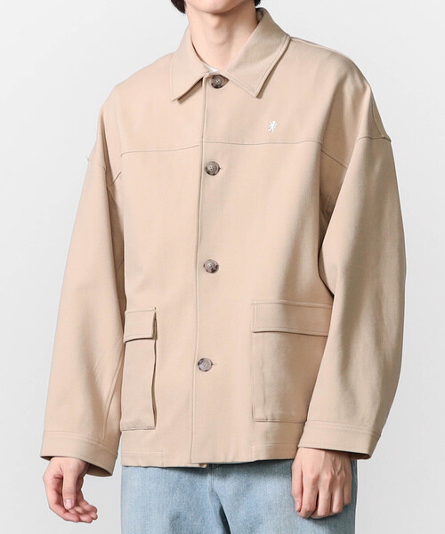 GYMPHLEX（ジムフレックス）の「Gymphlex | ツイルジャージー オーバージャケット MEN（その他アウター・メンズ・ベージュ/ブラック・M/L）」の14枚目の写真