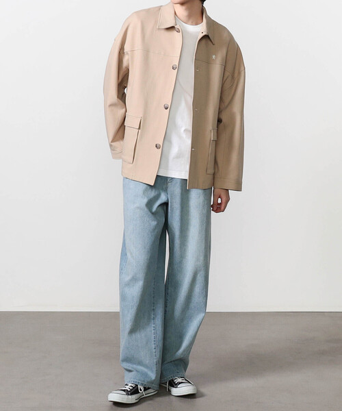 GYMPHLEX（ジムフレックス）の「Gymphlex | ツイルジャージー オーバージャケット MEN（その他アウター・メンズ・ベージュ/ブラック・M/L）」の15枚目の写真