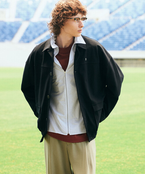 GYMPHLEX（ジムフレックス）の「Gymphlex | ツイルジャージー オーバージャケット MEN（その他アウター・メンズ・ベージュ/ブラック・M/L）」の16枚目の写真