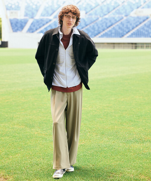 GYMPHLEX（ジムフレックス）の「Gymphlex | ツイルジャージー オーバージャケット MEN（その他アウター・メンズ・ベージュ/ブラック・M/L）」の17枚目の写真