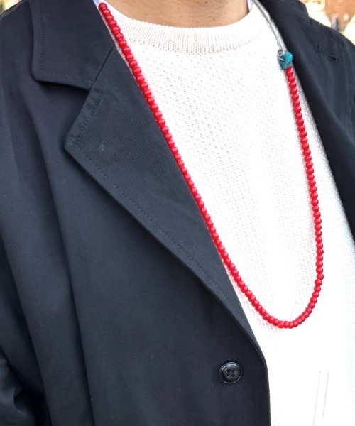 TonyTaizsun（トニータイズサン）の「【TonyTaizsun/トニータイズサン】WHITEHEARTS　NECKLACE　ホワイトハート　ネックレス（ネックレス・メンズ・レッド/ブルー・FREE）」の5枚目の写真