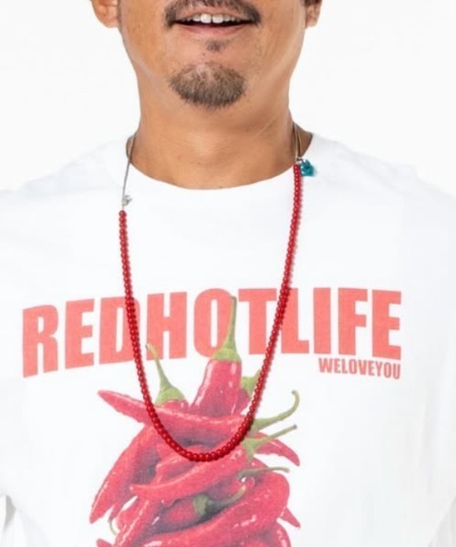 TonyTaizsun（トニータイズサン）の「【TonyTaizsun/トニータイズサン】WHITEHEARTS　NECKLACE　ホワイトハート　ネックレス（ネックレス・メンズ・レッド/ブルー・FREE）」の4枚目の写真