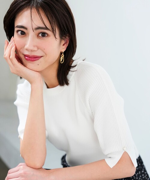 ANY SIS(エニィスィス)の「【好印象ブライトニット】コクーンスリーブ ニット(ニット/セーター・レディース・ライトグリーン系/ホワイト系/ライラック系/ネイビー系/スカイブルー系/ピンク系・X-LARGE)」の1枚目の写真