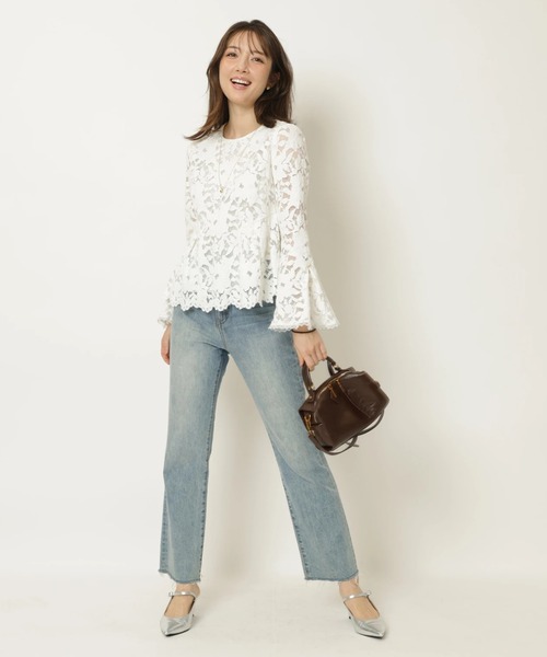 Apuweiser-riche（アプワイザーリッシェ）の「ペプラムレースブラウス（シャツ/ブラウス・レディース・ホワイト/ピンク・2/1）」の14枚目の写真