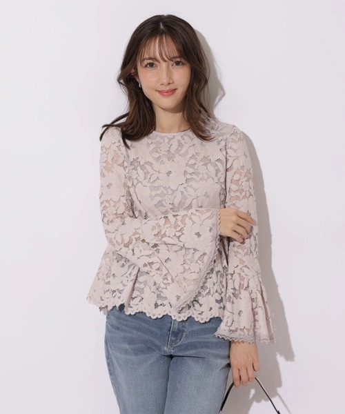 Apuweiser-riche（アプワイザーリッシェ）の「ペプラムレースブラウス（シャツ/ブラウス・レディース・ホワイト/ピンク・2/1）」の21枚目の写真