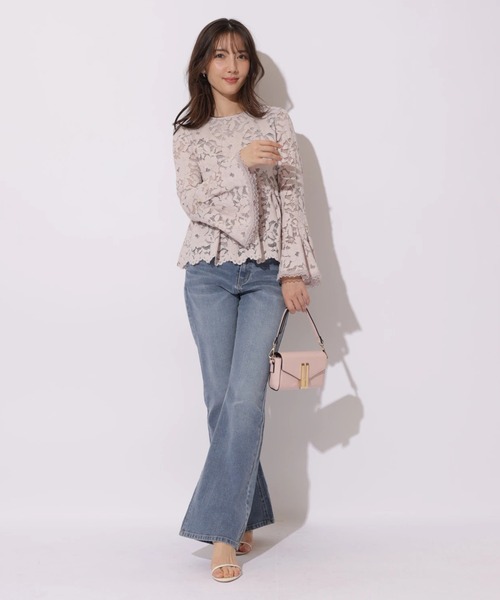 Apuweiser-riche（アプワイザーリッシェ）の「ペプラムレースブラウス（シャツ/ブラウス・レディース・ホワイト/ピンク・2/1）」の3枚目の写真