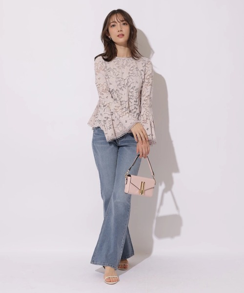 Apuweiser-riche（アプワイザーリッシェ）の「ペプラムレースブラウス（シャツ/ブラウス・レディース・ホワイト/ピンク・2/1）」の5枚目の写真