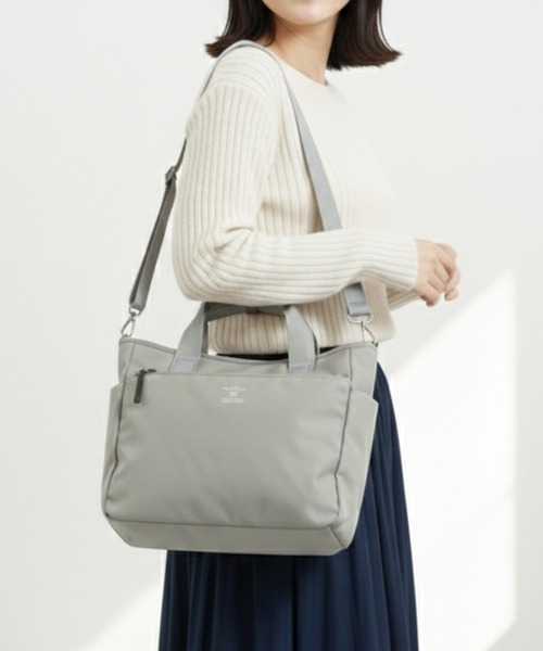 anello GRANDE（アネログランデ）の「anelloGRANDE キャビン 2WAYトート（トートバッグ・レディース・グレイッシュベージュ/ブラック/ピンク/モスグリーン/ベージュ/ネイビー/オリーブ/ダークブラック・FREE）」の15枚目の写真