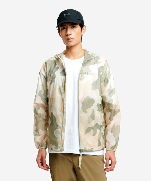 AIGLE（エーグル）の「超軽量 撥水 プリントジャケット RP（ナイロンジャケット・メンズ・グリーン系カモフラージュ/グレー系カモフラージュ・XXL/XS/XL/M/S/L）」の10枚目の写真