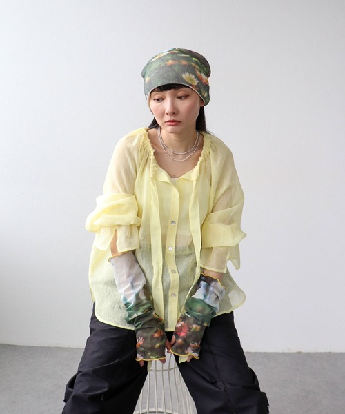 Three Four Time（ｽﾘｰﾌｫｰﾀｲﾑ）の「ギャーザーリボンカラーブラウス（シャツ/ブラウス・レディース・ブラック/ホワイト/イエロー・FREE）」の20枚目の写真