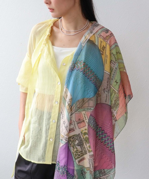 Three Four Time（ｽﾘｰﾌｫｰﾀｲﾑ）の「ギャーザーリボンカラーブラウス（シャツ/ブラウス・レディース・ブラック/ホワイト/イエロー・FREE）」の22枚目の写真