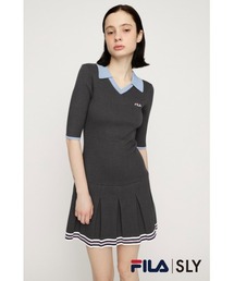SLY | FILA x SLY BOX PLEATS S/OP フィラスライボックスプリーツショートワンピース 春服(ワンピース)