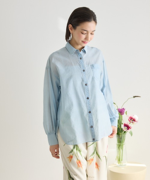 KATHARINE ROSS(キャサリンロス)の「【KATHARINE ROSS】シアーデニムシャツ(シャツ/ブラウス・レディース・ライトブルー/ブルー・FREE)」の10枚目の写真