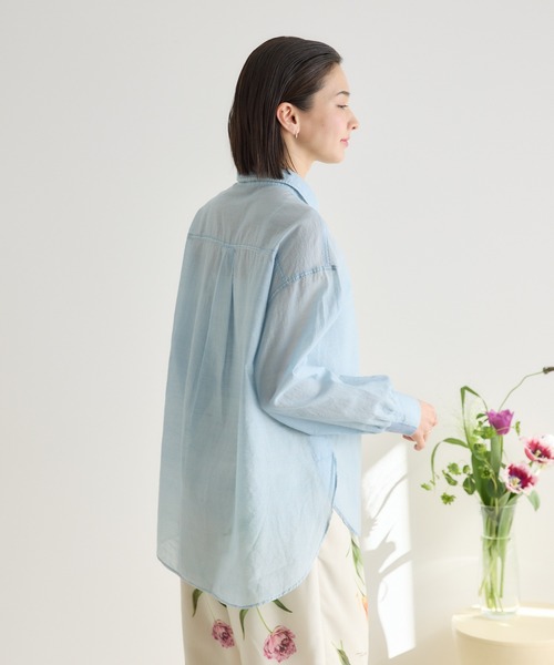 KATHARINE ROSS(キャサリンロス)の「【KATHARINE ROSS】シアーデニムシャツ(シャツ/ブラウス・レディース・ライトブルー/ブルー・FREE)」の11枚目の写真