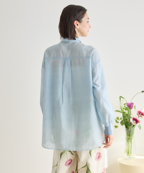 KATHARINE ROSS(キャサリンロス)の「【KATHARINE ROSS】シアーデニムシャツ(シャツ/ブラウス・レディース・ライトブルー/ブルー・FREE)」の12枚目の写真