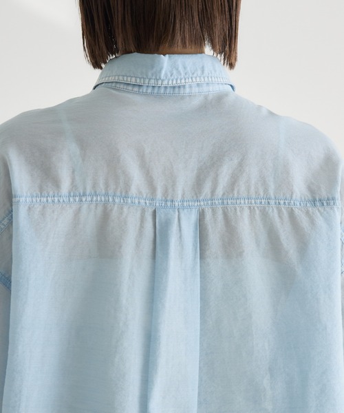 KATHARINE ROSS(キャサリンロス)の「【KATHARINE ROSS】シアーデニムシャツ(シャツ/ブラウス・レディース・ライトブルー/ブルー・FREE)」の13枚目の写真