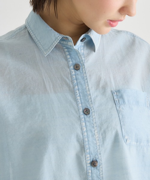 KATHARINE ROSS(キャサリンロス)の「【KATHARINE ROSS】シアーデニムシャツ(シャツ/ブラウス・レディース・ライトブルー/ブルー・FREE)」の14枚目の写真
