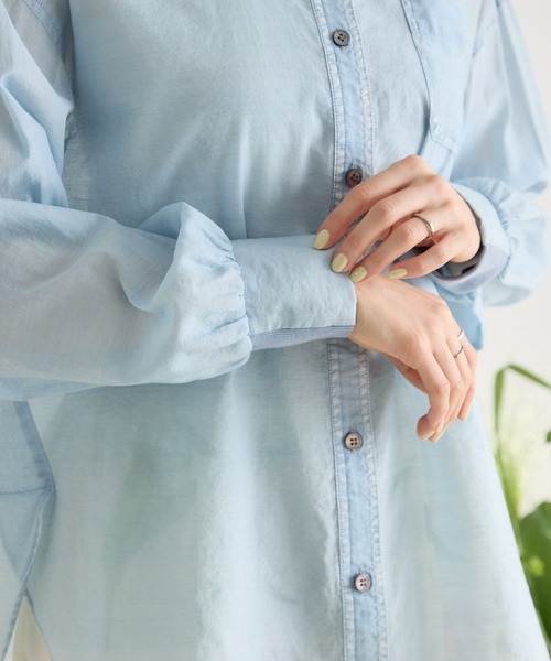 KATHARINE ROSS(キャサリンロス)の「【KATHARINE ROSS】シアーデニムシャツ(シャツ/ブラウス・レディース・ライトブルー/ブルー・FREE)」の16枚目の写真
