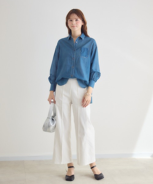 KATHARINE ROSS(キャサリンロス)の「【KATHARINE ROSS】シアーデニムシャツ(シャツ/ブラウス・レディース・ライトブルー/ブルー・FREE)」の15枚目の写真