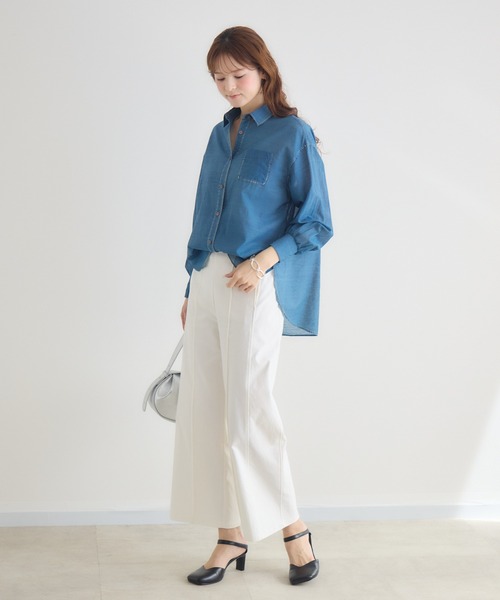 KATHARINE ROSS(キャサリンロス)の「【KATHARINE ROSS】シアーデニムシャツ(シャツ/ブラウス・レディース・ライトブルー/ブルー・FREE)」の17枚目の写真