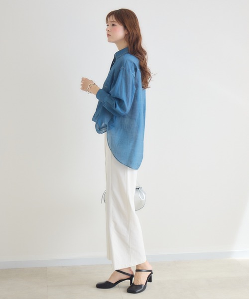 KATHARINE ROSS(キャサリンロス)の「【KATHARINE ROSS】シアーデニムシャツ(シャツ/ブラウス・レディース・ライトブルー/ブルー・FREE)」の18枚目の写真