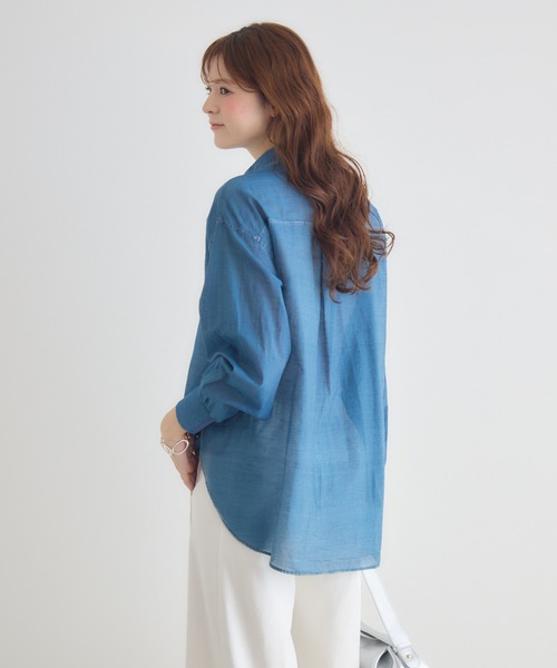 KATHARINE ROSS(キャサリンロス)の「【KATHARINE ROSS】シアーデニムシャツ(シャツ/ブラウス・レディース・ライトブルー/ブルー・FREE)」の22枚目の写真