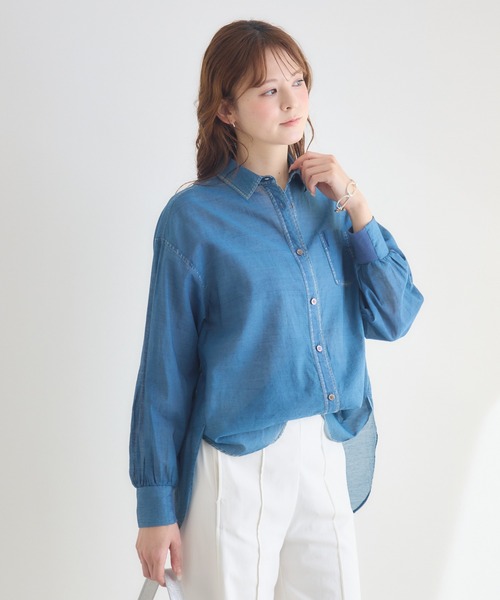 KATHARINE ROSS(キャサリンロス)の「【KATHARINE ROSS】シアーデニムシャツ(シャツ/ブラウス・レディース・ライトブルー/ブルー・FREE)」の20枚目の写真