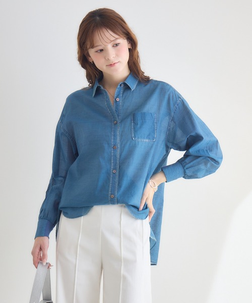 KATHARINE ROSS(キャサリンロス)の「【KATHARINE ROSS】シアーデニムシャツ(シャツ/ブラウス・レディース・ライトブルー/ブルー・FREE)」の21枚目の写真