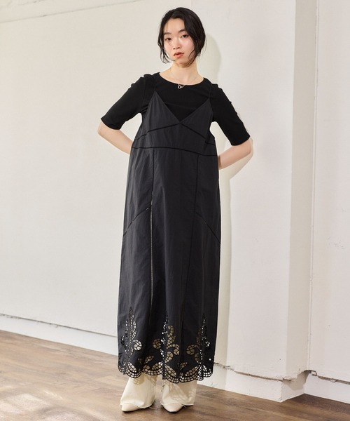 mysty woman（ミスティウーマン）の「テレコキリカエカットソー5S　659811（Tシャツ/カットソー・レディース・ブラック/オフホワイト/グレー・FREE）」の6枚目の写真