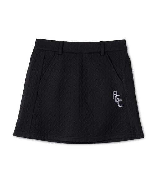 Pacific GOLF CLUB(パシフィックゴルフクラブ)の「【WOMEN】EMBOSS JQ SKIRT(スカート・メンズ・ブラック/ベージュ・M/S)」の2枚目の写真