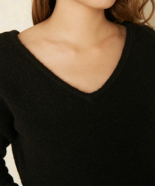 rienda（リエンダ）の「ベルテッドニットOP（ワンピース・レディース・ベージュ/ブラック/ライトピンク/ホワイト・FREE）」の6枚目の写真