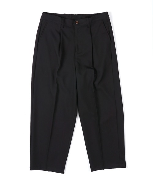 The DUFFER of ST.GEORGE（ザダファーオブセントジョージ）の「STRETCH CORDLANE WIDE TAPERED PANTS：コードレーン ワイドパンツ / スラックス / ストレッチパンツ / テーパードパンツ（スラックス・メンズ・グレー/ブラック・SMALL/MEDIUM/LARGE/X-LARGE）」の9枚目の写真