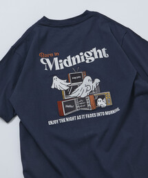 限定展開 リラックスフィット バック刺繍デザイン クルーネック Tシャツ / Midnight
