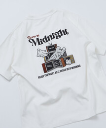 限定展開 リラックスフィット バック刺繍デザイン クルーネック Tシャツ / Midnight