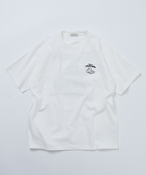 FREAK'S STORE(フリークスストア)の「限定展開 リラックスフィット バック刺繍デザイン クルーネック Tシャツ / Midnight(Tシャツ/カットソー・メンズ・ネイビー/ブラック/ホワイト・X-LARGE/LARGE/MEDIUM)」の9枚目の写真