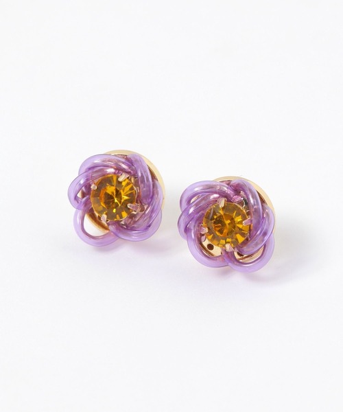 niko and...(ニコアンド)の「カラフルフラワーピアス(ピアス(両耳用)・レディース・グリーン/ブルー/パープル/イエロー・0)」の3枚目の写真