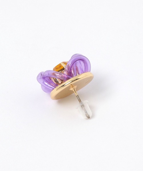 niko and...(ニコアンド)の「カラフルフラワーピアス(ピアス(両耳用)・レディース・グリーン/ブルー/パープル/イエロー・0)」の6枚目の写真