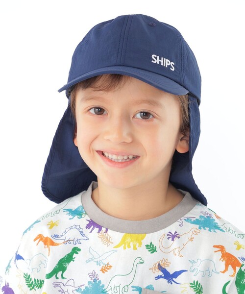 SHIPS（シップス）の「SHIPS KIDS:日除け付き ロゴ キャップ（キャップ・キッズ・ライラック/ダークグレー/ネイビー・ONE SIZE）」の4枚目の写真