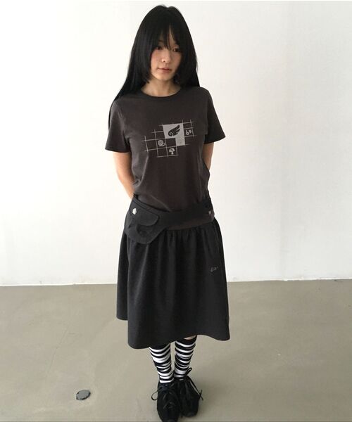 BAUF（バウフ）の「ベルト付きミディスカート [チャコール]（スカート・レディース・その他・FREE）」の11枚目の写真