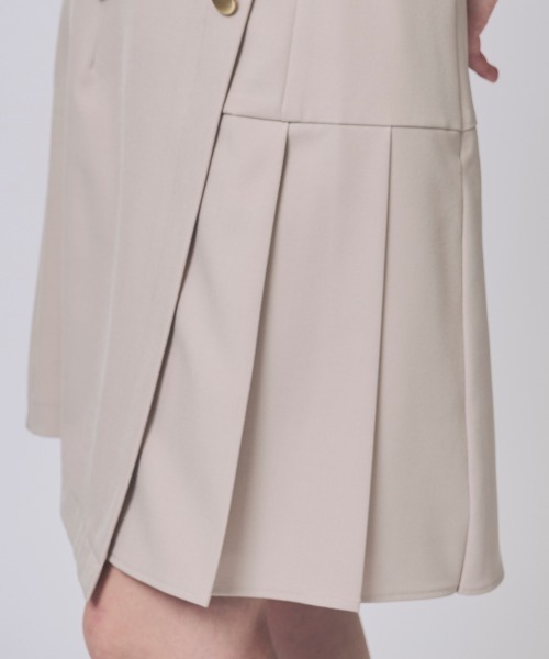 SWINGLE（スウィングル）の「アシメプリーツミニスカート（スカート・レディース・ライトグレー/ダークブルー/ベージュ・MEDIUM/SMALL）」の7枚目の写真