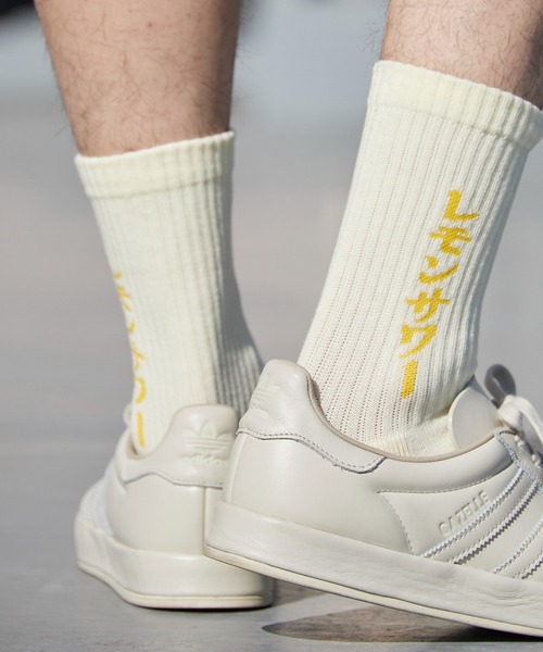 ROSTER SOX(ロスターソックス)の「ROSTER SOX/ロスターソックス 焼酎 ロゴ刺繍 リブ編み 靴下 2026年 夏 夏服(ソックス/靴下・メンズ・ホワイト/ライトグレー/ブラウン/ライトイエロー・25-27CM)」の4枚目の写真